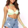 Neon Green So In Love Fence Net Teddy Neon Green So In Love Fence Net Teddy